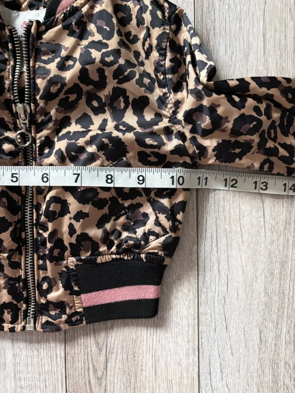 Urban Republic Toddler Girls Leopard Sateen Bomber Jacket Baddie Kid Size 12M